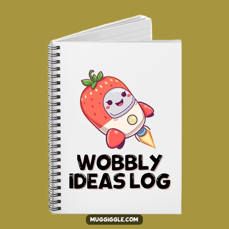 Space Explorer Funny Notebook: Strawberry Rocket Journal, Humorous Writing Gift