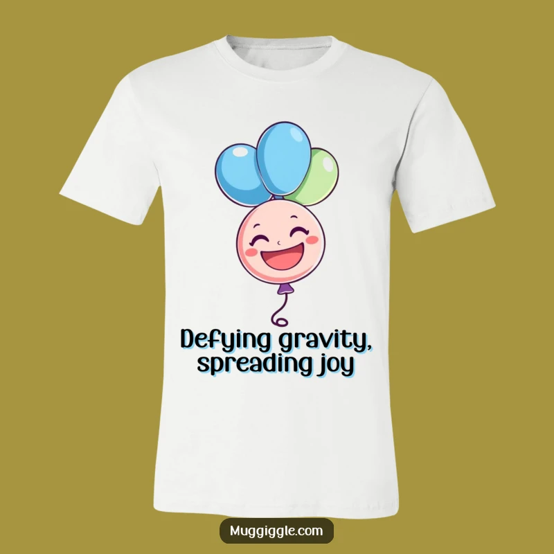 Funny Grinning Balloon T-Shirt: Happy Character Tee, Ideal Joyful Gift