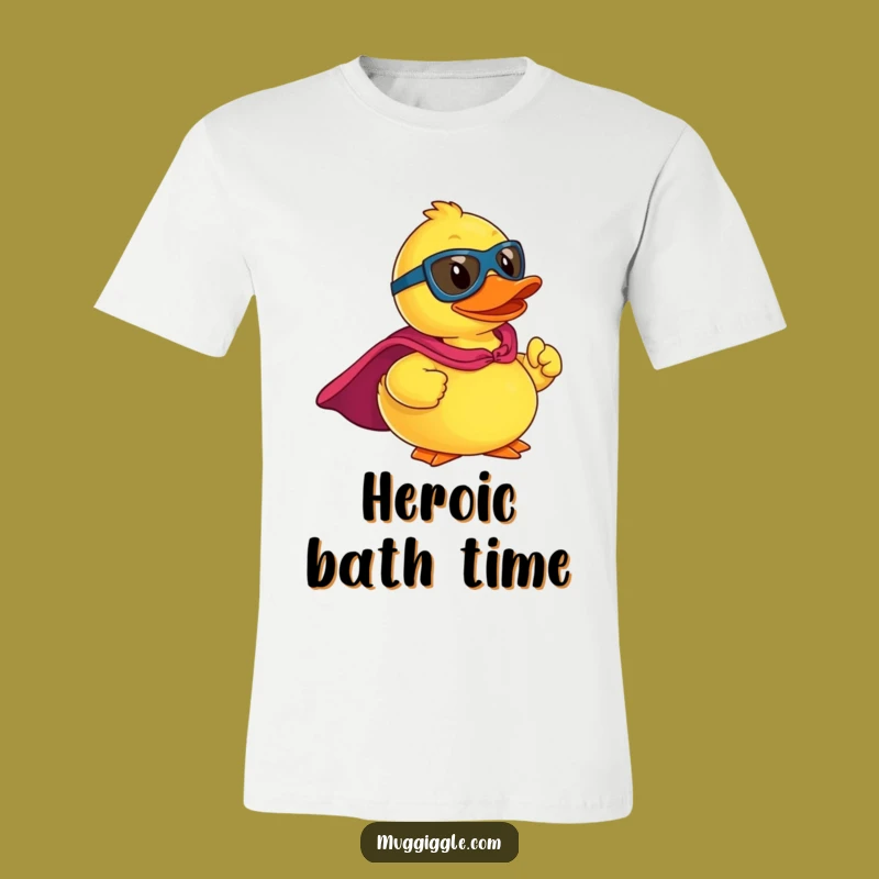 Funny Superhero Rubber Ducky T-Shirt: Heroic Style, Comfy Fit, Awesome Gift!