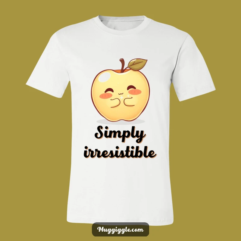 Funny Shy Apple T-Shirt: Hilarious Hugging Gift for Crafters and Romantics