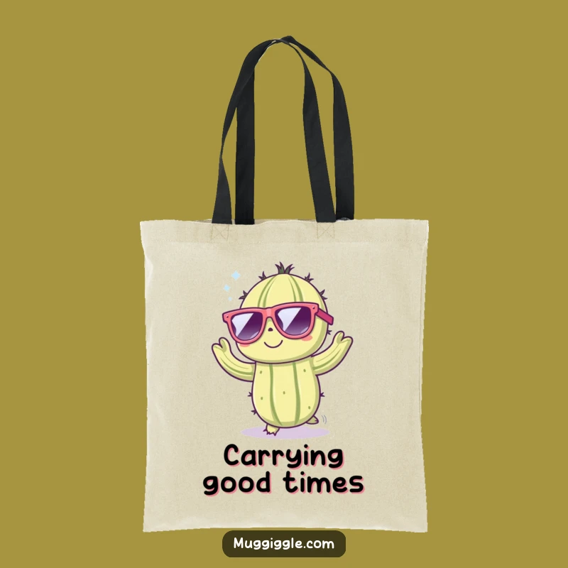 Funny Dancing Cactus Tote Bag - Durable Cool Character Bag