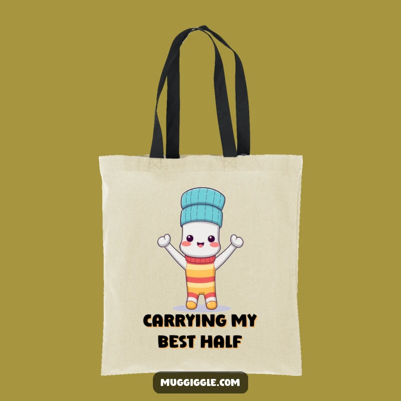 Funny Sock Hat Tote Bag: Carry Your Finds with a Triumphant Sock, Great Funny Gift