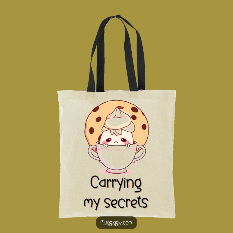 Funny Teacup Cookie Tote Bag - Carry Your Treats with Playful Charm!
