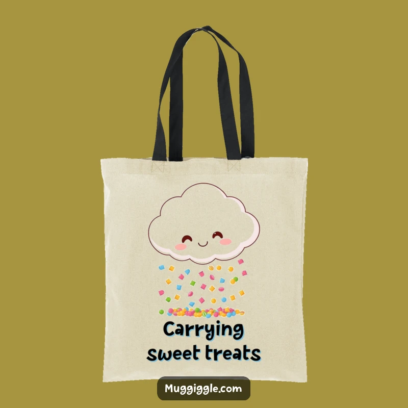 Funny Candy Cloud Tote Bag - Carry a Little Bit of Sunshine!