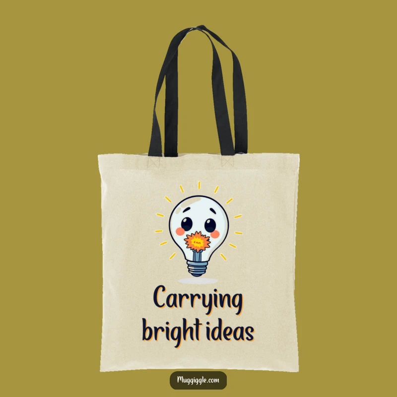 Funny Lightbulb Tote Bag: Idea Carrier, Surprise Explosion Bag