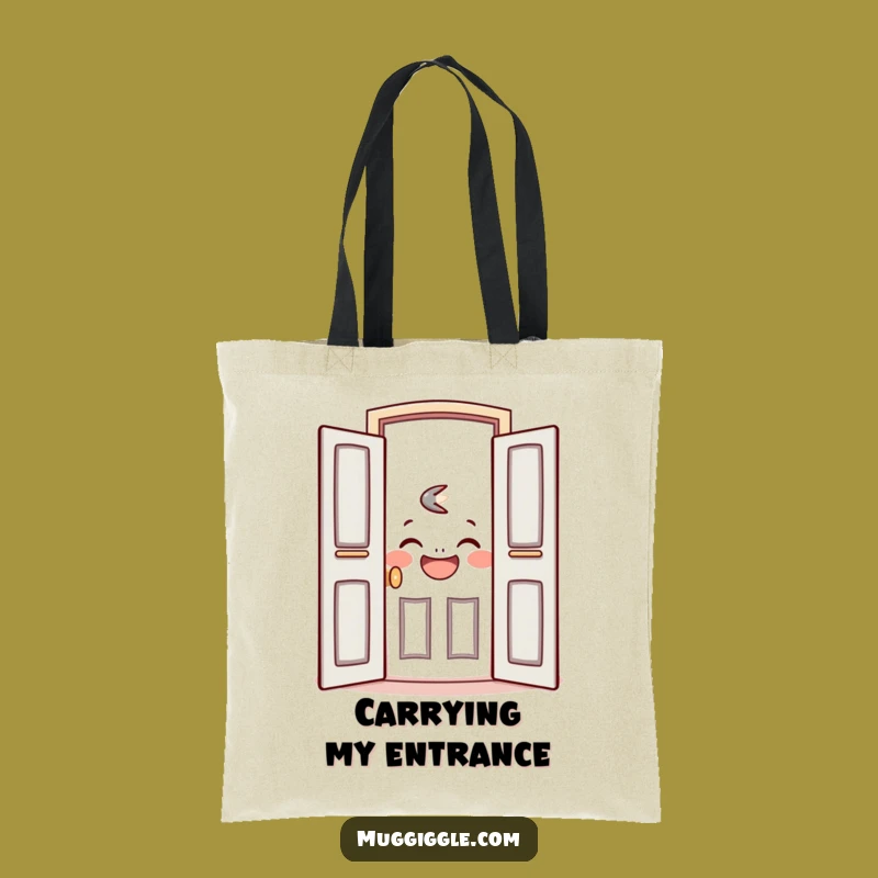 Funny Open Door Tote Bag - Carry Your Welcome Everywhere!