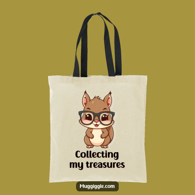Funny Squirrel Glasses Tote Bag - Carry Your Essentials with Charm!