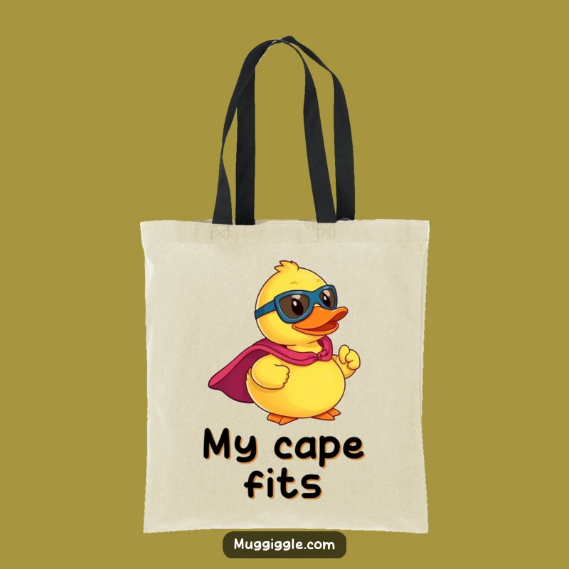 Funny Superhero Rubber Ducky Tote Bag: Carry Your Courage, Perfect Funny Gift!